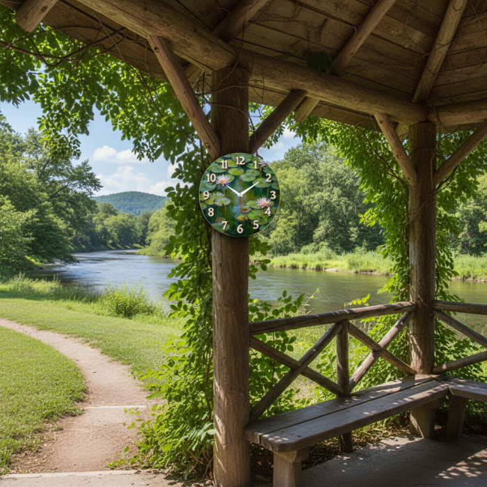 Настенные часы Водные лилии c-308