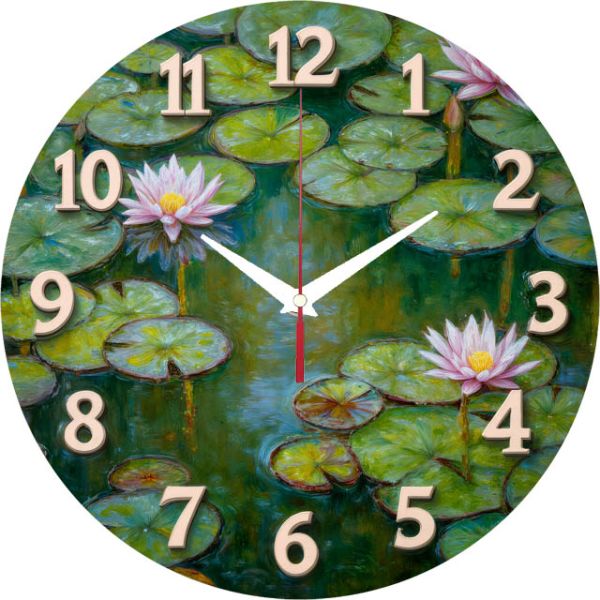 Настенные часы Водные лилии c-308