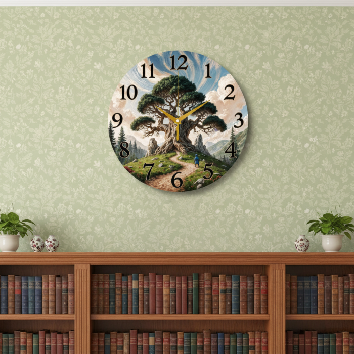 Настенные часы Путешественник и дерево c-333