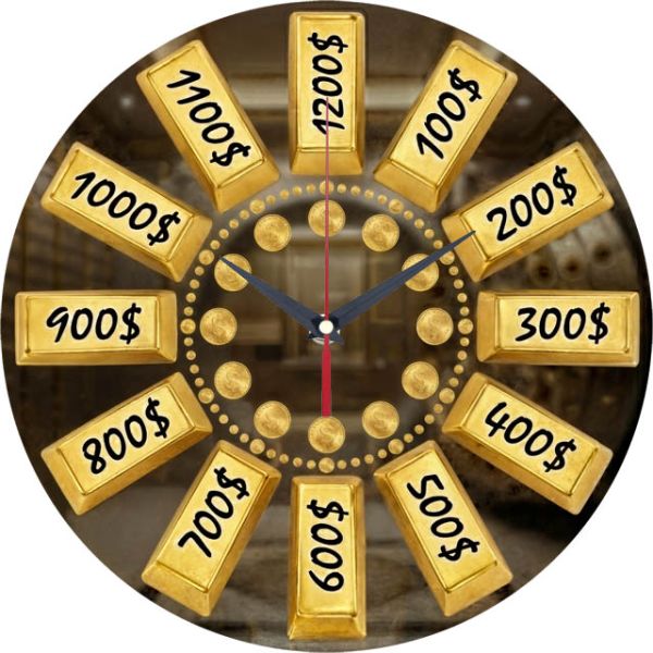 Настенные часы Золотые слитки c-336