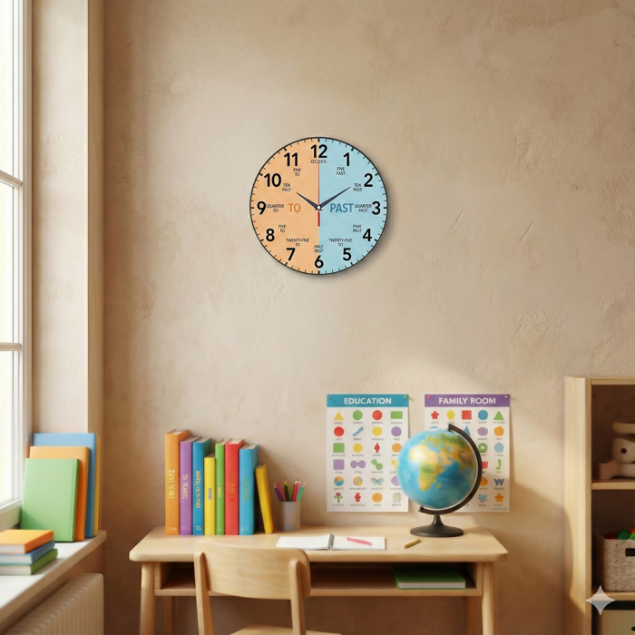 Настенные часы - Время на английском c-344