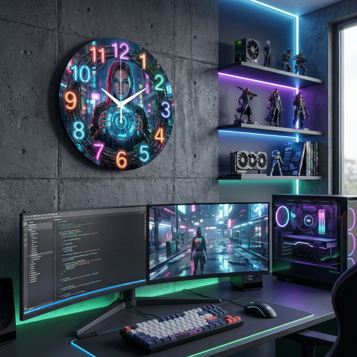 Настенные часы Девушка из будущего c-348