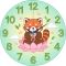 Настенные часы Красная панда с бабл-ти c-349
