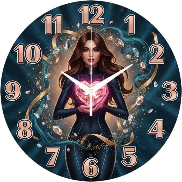 Настенные часы Кристальное сердце c-351