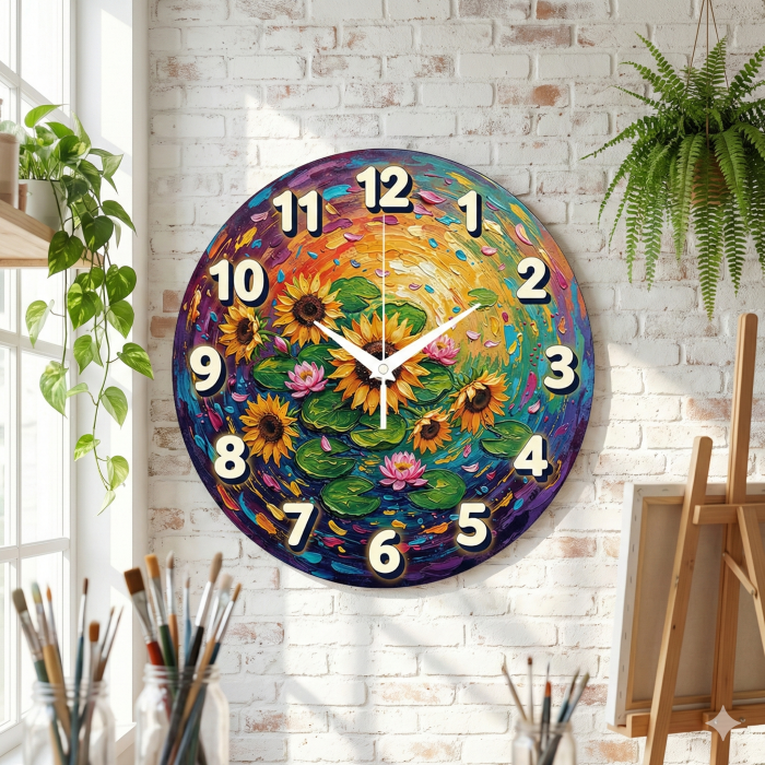 Настенные часы Импасто живопись c-356