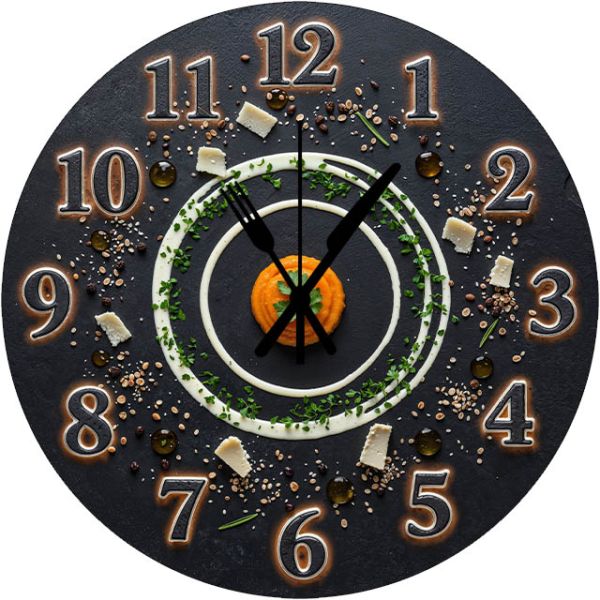 Настенные часы Черный сланец и специи c-361