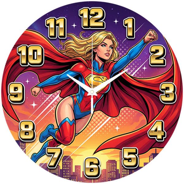 Настенные часы Супергерл c-366