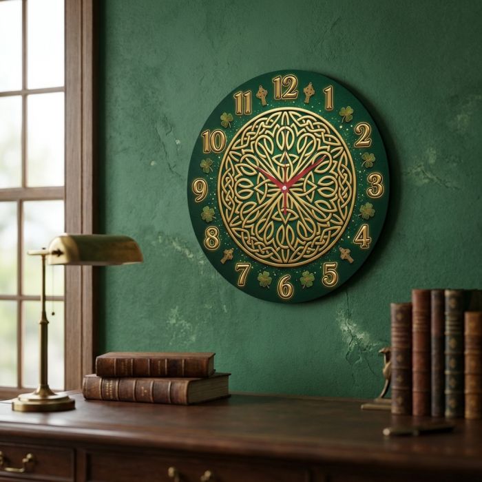 Настенные часы Золотой узел удачи c-368