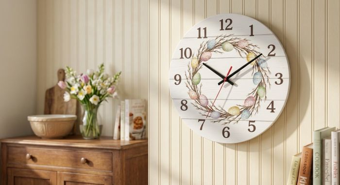 Настенные часы Венок Вербное воскресенье c-374