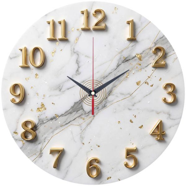 Настенные часы Роскошный белый мрамор c-376