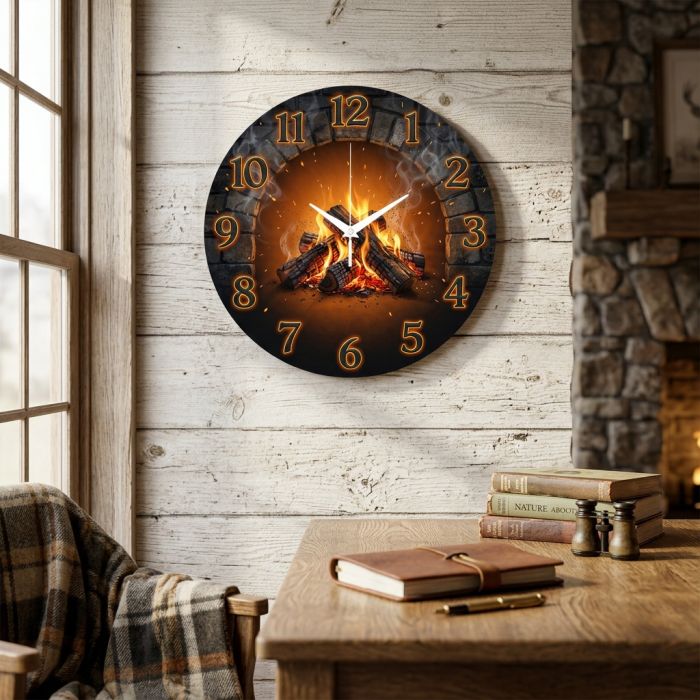 Настенные часы Камин c-381