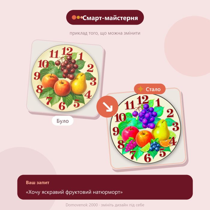 Часы настенные Фруктовый натюрморт с-118