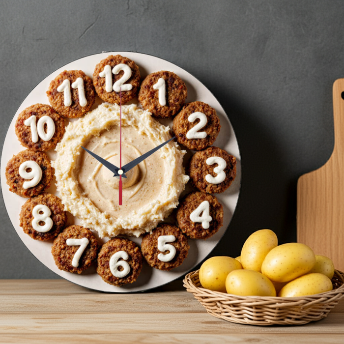 Настенные часы Пюре с котлетами c-326