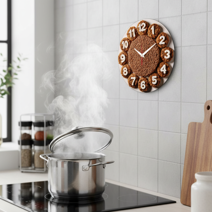 Настенные часы Гречка с шницелем c-327