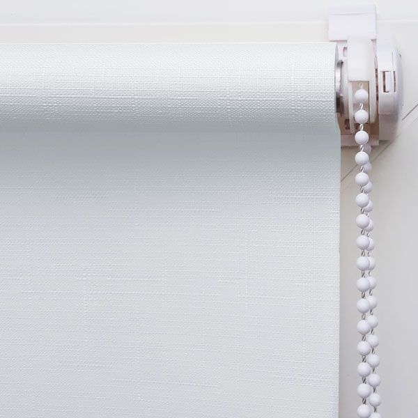 Тканевые ролеты Лён Белые