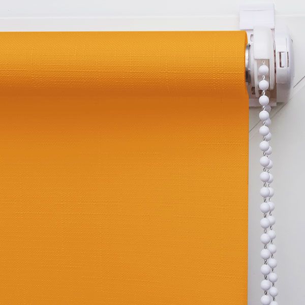 Тканевые ролеты Лён Оранжевые