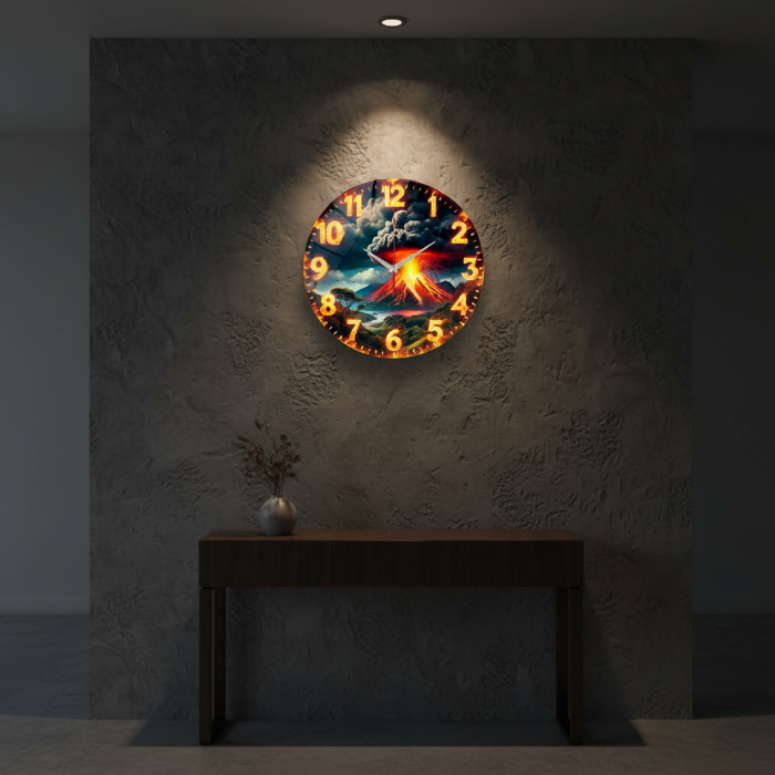 Часы настенные Вулканический пейзаж с-016