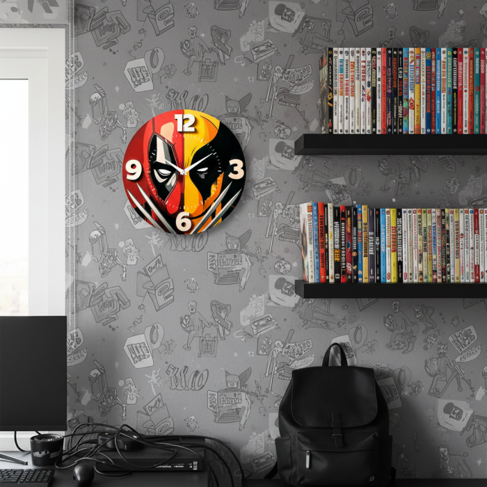 Часы настенные Дедпул и Росомаха с-031