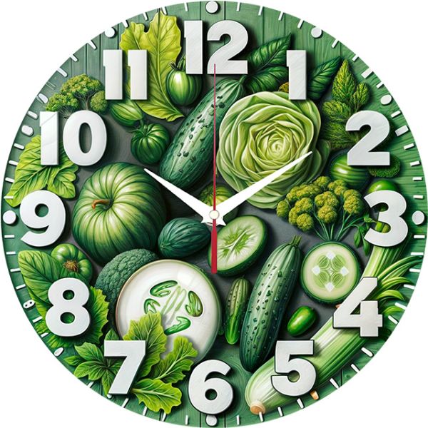 Часы настенные Зеленые овощи с-032