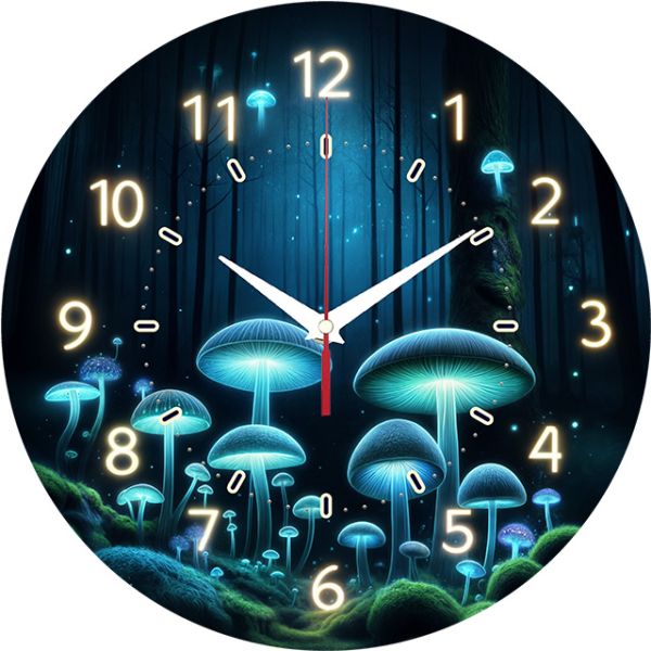 Часы настенные Светящиеся грибы с-104