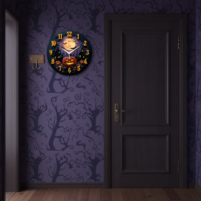 Часы настенные Тыква Хэллоуин с-130