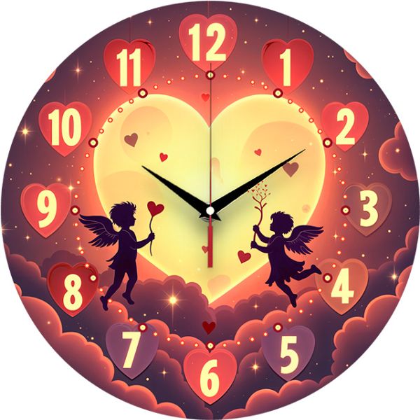 Часы настенные Сердце Купидона с-160