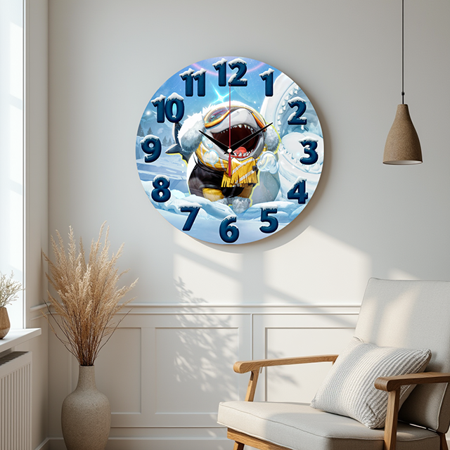 Часы настенные Акула Джефф: Зимние приключения с-147