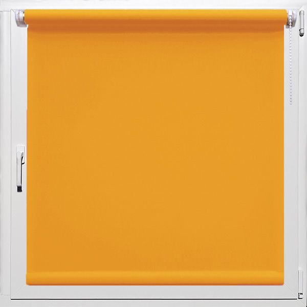 Тканевые ролеты Лён Оранжевые