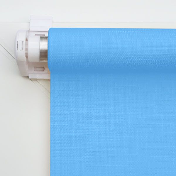 Тканевые ролеты Лён Голубые