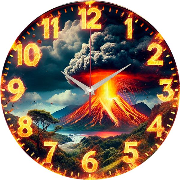 Часы настенные Вулканический пейзаж с-016