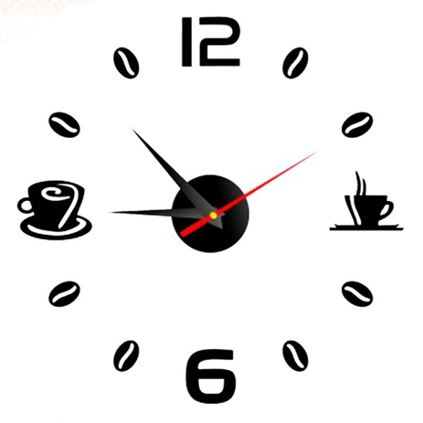 Часы на кухню с блестящими элементами, w-506